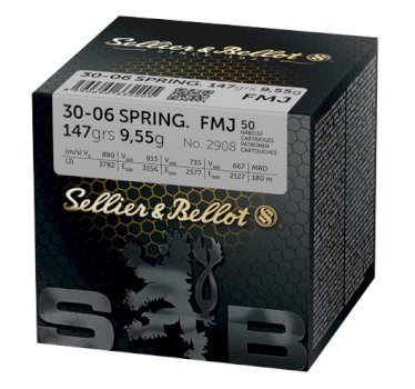 Patronas Sellier & Bellot .30-06 FMJ 9,55g 