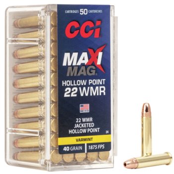 Patronas CCI .22WMR  MAXI-MAG 2,59g JHP