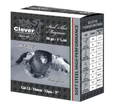 Patronas CLEVER MIRAGE 12/76 Magnum Steel 36g Nr. 0-1-2-3-4