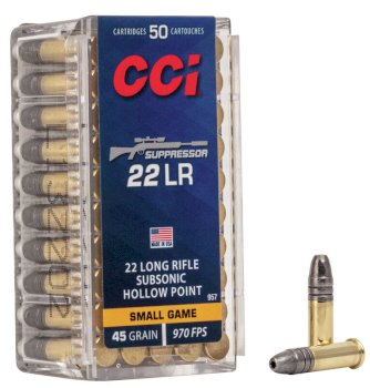 Patronas CCI .22LR Suppressor 2,9g HP