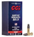 Patronas CCI .22LR  QUIET-22 SEMI-AUTO 2,9g LRN