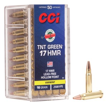 Patronas CCI .17HMR TNT GREEN  1,0g HP - Bezsvina