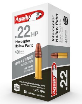 Patronas AGUILA .22LR INTERCEPTOR 2,6g CP HP