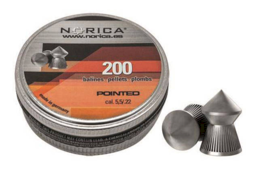 NORICA Pellets 5,5 mm/.22 POINTED, 200pcs
