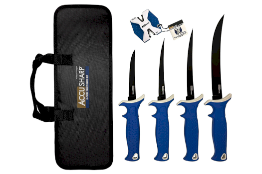 ACCUSHARP 6 piece fillet knife kit with sharpener