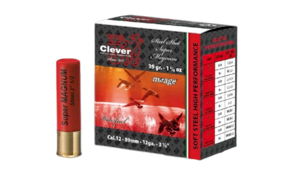 CLEVER Patronas MIRAGE 12/89 Steel Super Magnum 39g Nr.1-2-3-4