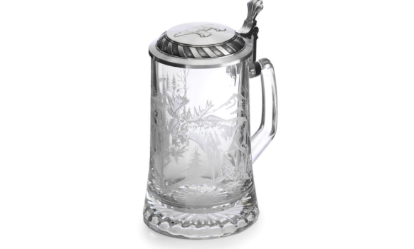 ARTINA Beer cup with moose and bear, 500ml