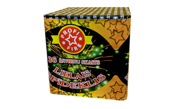 DZIRKSTELĪTE Firework LIELAIS SPĪDEKLIS, 36 - shots