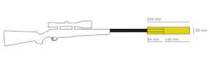 HAUSKEN Silencer JD224 MKII cal. .224, U1/2''-20