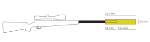 HAUSKEN Silencer JD224 MKII cal. 9,3mm/.375, M15x1