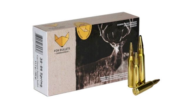 FOX BULLETS Patronas .30-06 11,7g - bezsvina