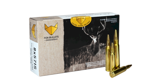 FOX BULLETS Cartridges 8x75 JS 10,4g - non-lead