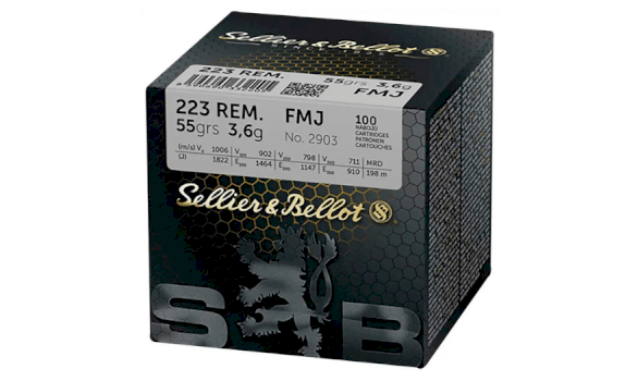 SELLIER&BELLOT Patronas .223Rem. FMJ 3,6g