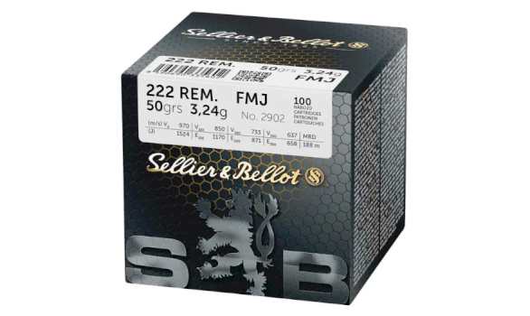 SELLIER&BELLOT Patronas .222Rem. FMJ 3,24g