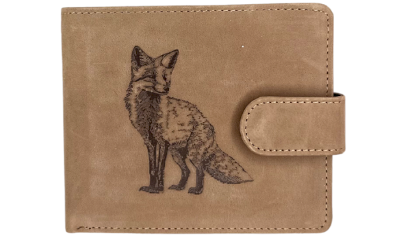 JAGERGLASS Leather wallet with hunting symbols
