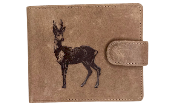 JAGERGLASS Leather wallet with hunting symbols