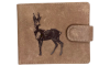JAGERGLASS Leather wallet with hunting symbols