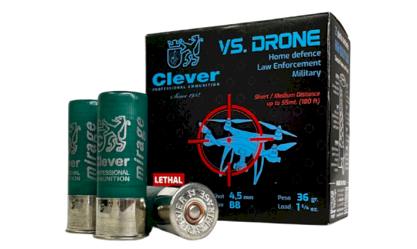 CLEVER Cartridges MIRAGE 12/70 Versus Drone 36g #BB 4,5mm