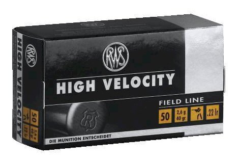 Patronas RWS .22LR High Velocity 2,6g LRN