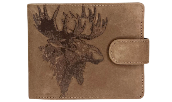 JAGERGLASS Leather wallet with hunting symbols