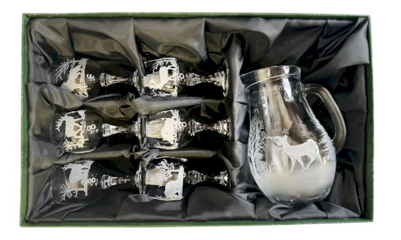 JAGERGLASS Set of wine glasses with carafe
