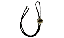MAKAMA Necktie with hunting symbols, round
