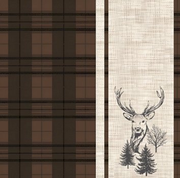 AMBIENTE Napkin DEER PLAID