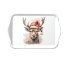 AMBIENTE Tray DEER WITH SANTA HAT