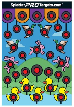 SPLATTER PRO TARGETS Papīra mērķis, 45x30 cm