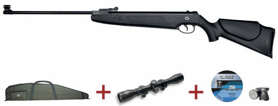 NORICA Air rifle set DRAGON cal. 4,5mm